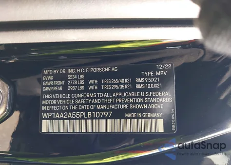 2023 Porsche Macan T from USA, damaged, VIN WP1AA2A55PLB10797